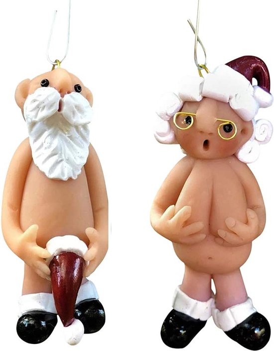 Décorations de Noël | Grand-père grand-mère cadeau | Père Noël nu et Père  Noël nu |... | bol.com