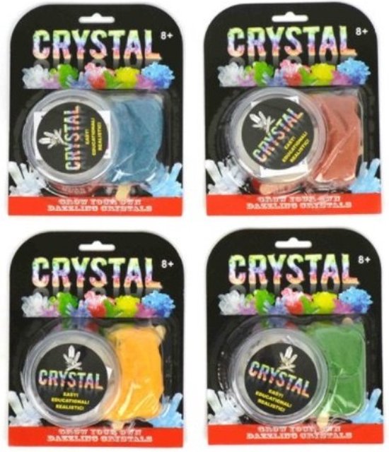 Crystal kweek set (blauw.oranje,groen of geel)