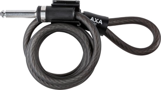 AXA UPI 150/10 - Insteekkabel - Kabelslot - Combineren met Ringslot - 150 cm lang - diameter 10 mm - Zwart