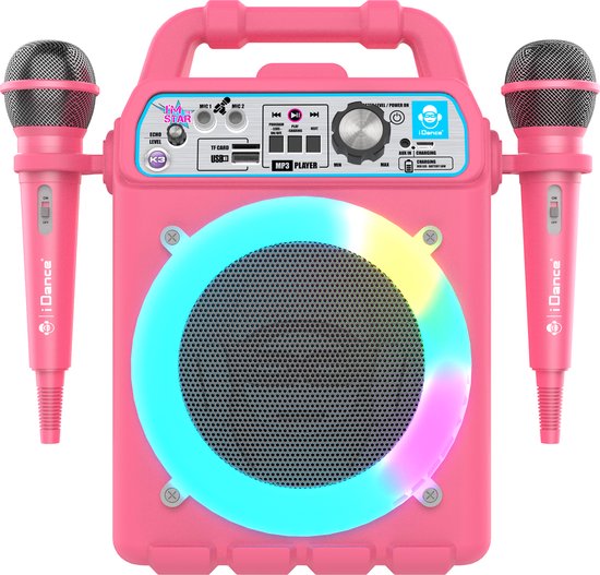 iDance K3V2 Karaoke Set - Bluetooth Party Speaker met Discolicht