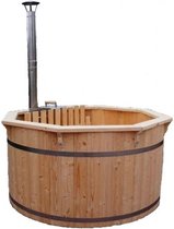 Bol.com Aquila Spa - Houten hot tub - Interne kachel - Ø1.9m - Inclusief houten cover aanbieding