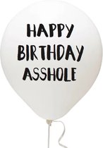10x Ballons - joyeux anniversaire Asshole - anniversaire - joyeux anniversaire - mélange de couleurs