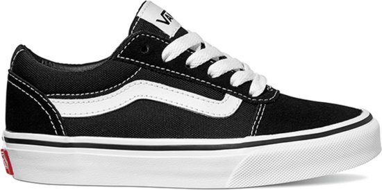 Vans Youth Ward Sneakers - (Suede/Canvas)Black/White - Maat 37