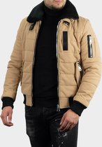 WildFace Bomber Jacket Beige - Jas - Mannen - Maat L - Beige