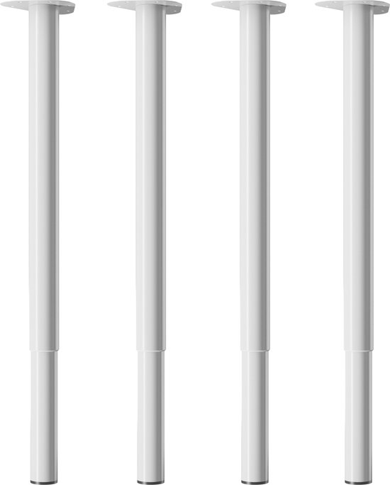 Bronea® Set à 4 stuks Tafelpoten | in hoogte verstelbaar | 60-90 & 80-120 | telescoop tafelpoot | Afmeting & kleur naar keuze