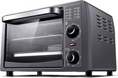 Happyment® Mini oven vrijstaand - Elektrische oventje - Camping - Hetelucht - Bakoven - 13L - Zwart - 372x295x235mm - Valentijn cadeautje voor hem en haar