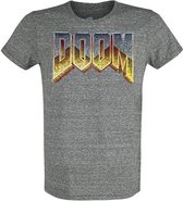 Doom logo - T-shirt Grijs - Maat L