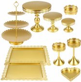 Goud - Metalen - Cake Houder - Dessert Stand Set - Bruiloft Evenement Party - Display Toren Plaat - Tafel Decoraties