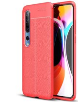 Xiaomi Mi 10 Hoesje - Mobigear - Luxury Serie - TPU Backcover - Rood - Hoesje Geschikt Voor Xiaomi Mi 10