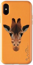 Apple iPhone X/10 Hoesje - Wilma - Electric Savanna Serie - Eco Friendly Backcover - Giraffe Orange - Hoesje Geschikt Voor Apple iPhone X/10