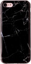 Apple iPhone 7 Hoesje - Mobigear - Marble Serie - TPU Backcover - Zwart - Hoesje Geschikt Voor Apple iPhone 7