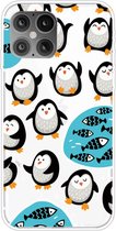 Apple iPhone 12 Hoesje - Mobigear - Design Serie - TPU Backcover - Penguin - Hoesje Geschikt Voor Apple iPhone 12