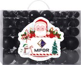 MIFOR® - Luxe set 100 stuks Zwarte Kerstballen - Ø 3/4/6 cm - glimmend, mat & glitter