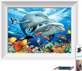 Artstudioclub®  Diamond painting volwassenen 30x25 cm Dolfijn