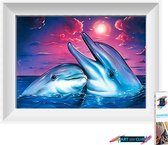 Artstudioclub®  Diamond painting volwassenen 30x25 cm Dolfijn