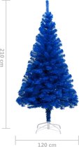 Huis en Tuin Depot Kunstkerstboom Met Led'S En Standaard 210 Cm Pvc Blauw