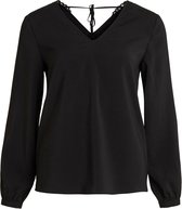 Vila VIPALLA VNECK LS TOP - Black Black