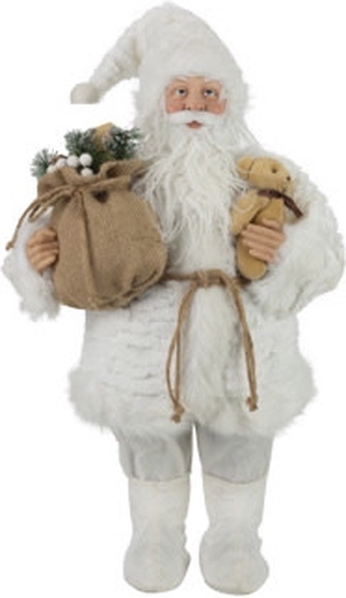 Kerstfiguur - Kerstman - Wit - Extra groot - Kerstversiering - Decoratie - Kerst