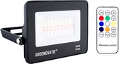 Groenovatie LED Breedstraler - 50W - Waterdicht IP65 - 210x200x29 mm - RGB