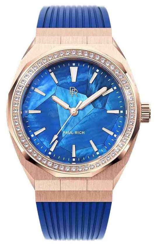 Paul Rich Heart of the Ocean Blue Rose Gold HO01 horloge 38 mm