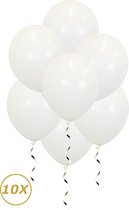 Witte Helium Ballonnen 2024 NYE Verjaardag Versiering Feest Versiering Ballon Bruiloft Wit Decoratie - 10 Stuks