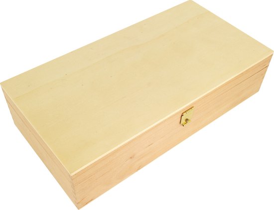 Foto: Kangaro tekendoos 3 vaks indeling 24 x 12 5 x 6cm ongelakt beukenhout k 0035d810