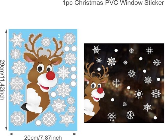 Funnlot Kerst Raamstickers 10 Vellen Kerst Raamdecoraties
