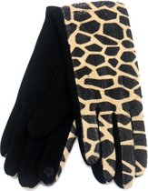 Handschoenen Giraffe - Dames - One Size - Touchscreen Tip - Bruin