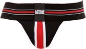 Barcode Berlin Jockstrap Denis Zwart Rood - MAAT S - Heren Ondergoed - Jockstrap voor Man - Mannen Jock