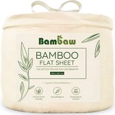 Bamboe Laken | 240cm x 290 | Ivoor | Bovenlaken 2-Persoons | Ultrazacht plat laken | Luxe Bamboe Beddengoed | Hypoallergeen lakens | Puur Bamboe Viscose Rayon | Ultra-ademende Stof