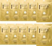 Mitomo Gold & BeeVenom Gezichtsmasker - Japans Gezichtsmasker Verrijkt Met o.a Hyaluronzuur - Oligopeptide1 - Glycerine - Face Mask - Gezichtsverzorging Vrouw - Mask J-Beauty Skincare Ritual - 10 Stuk