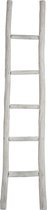 J-Line Ladder Ruw 5 Treden Hout Wit