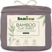 Bamboe Laken | 270cm x 290 | Donkergrijs | Bovenlaken 2-Persoons Extra breed | Anti-mijtbeddengoed | Ultrazacht plat laken | Luxe Bamboe Beddengoed | Hypoallergeen lakens | Puur Ba