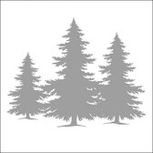 Ambiente - Kerstservetten - Zilver - Wit - Tree Silhouette Silver - 3-laags - 100% FSC - 33x33cm