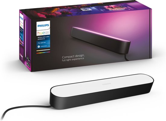 Philips Hue Play Lichtbalk Tafellamp uitbreiding - White and Color Ambiance - Gëintegreerd LED - Zwart- 42W