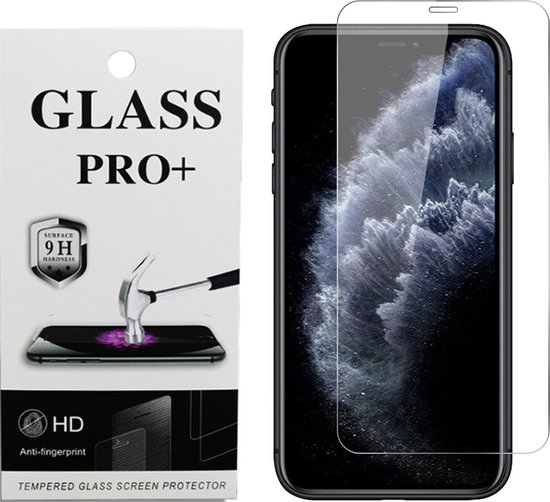 geschikt voor iPhone 12 screenprotector - geschikt voor iPhone 12 screen protector - 9H glas - Full cover - Merkloos