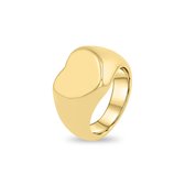 Xoo - Ringen - Statement ring - Hartje - Hart - Heart - Liefde - Vriendschaps ring - Zegelring - Roestvrijstaal - RVS - Goud - Maat 18