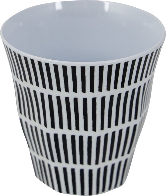 Bo-Camp - Servies - Mix & Match - 16 Stuks - Zwart/Wit van Bo-Camp — afbeelding 2