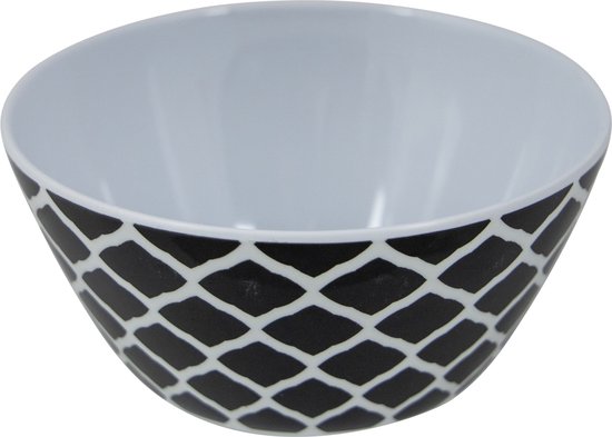 Bo-Camp - Servies - Mix & Match - 16 Stuks - Zwart/Wit van Bo-Camp — afbeelding 3