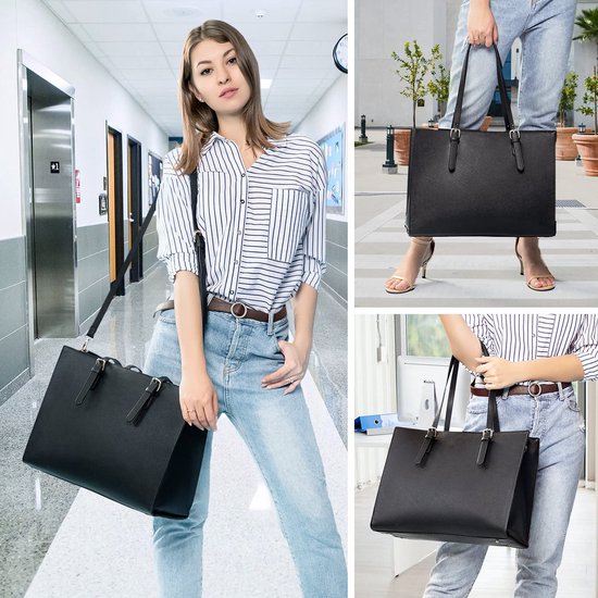 Lubellie® Dorina Elegante Tweedelige Dames Handtassen set met een laptop  vak voor 15,6... | bol.com