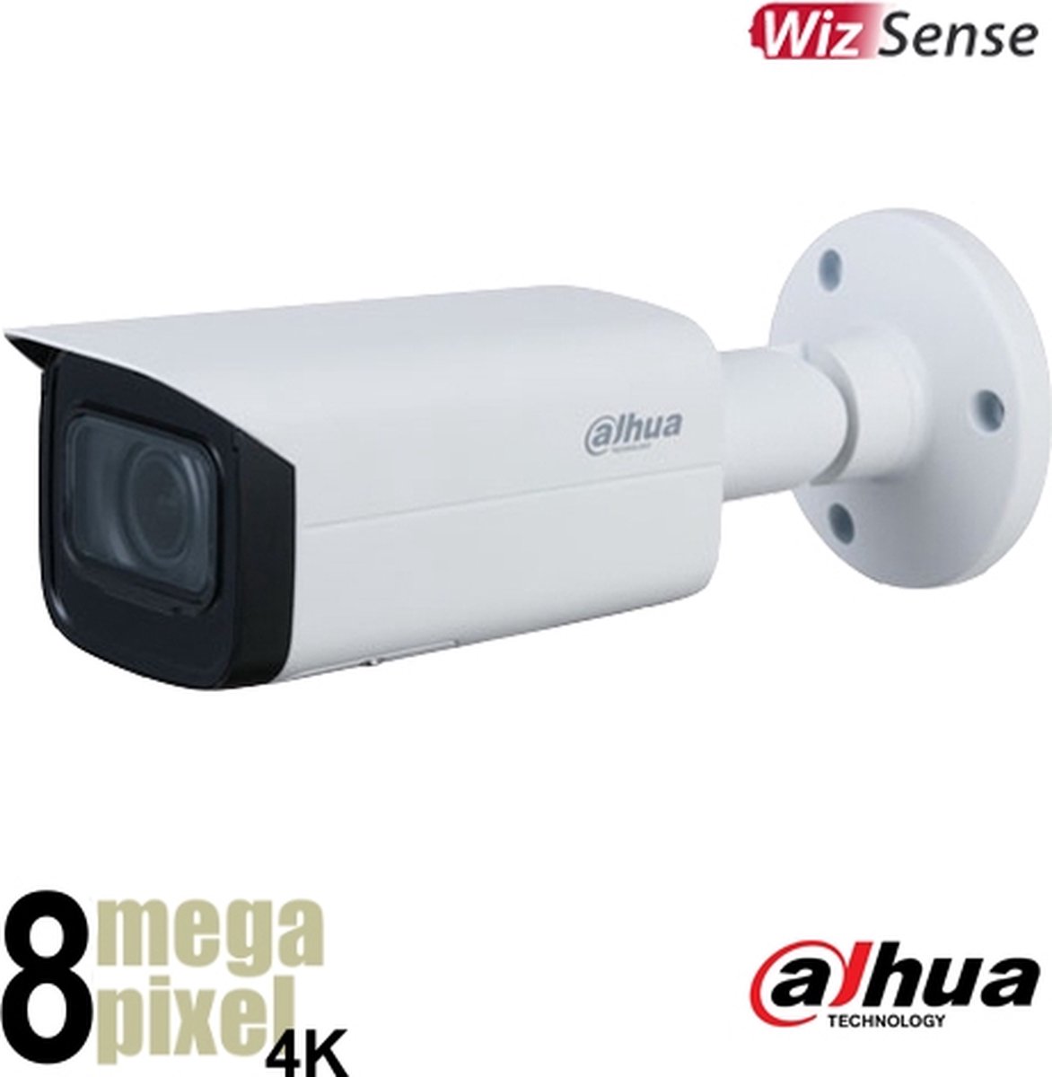 Dahua 4K IP bullet camera - WizSense - Starlight - Motorzoom lens - WDR - D3841W