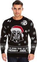Foute Kersttrui Heren - Christmas Sweater "Join the Merry Side" - Kerst trui Mannen Maat XS
