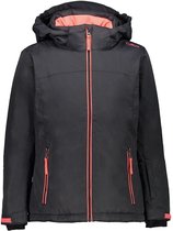 CMP Snaps Hood  Wintersportjas - Maat 116  - Meisjes - donker grijs/rood