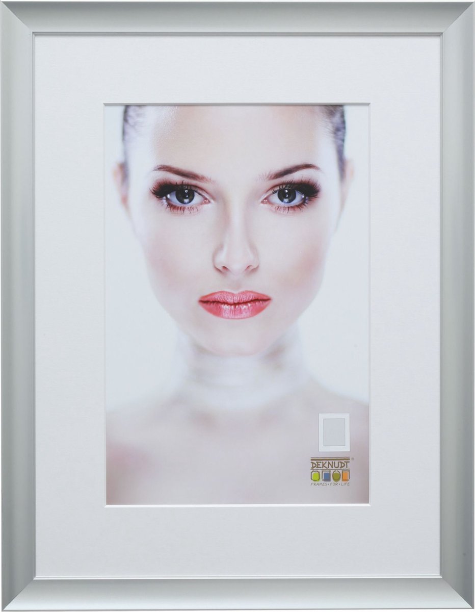 Deknudt Frames fotolijst S021E1 - zilver - passe-partout - 30x40 cm