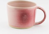 Dobro Pottery - Handgemaakte Mok - 400ml - Roze - Grote Mok - Koffiemok - Koffiebeker - Theekopje - Koffiekopje