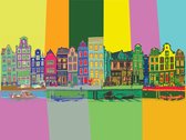 Poster - elles - Amsterdam - Kleur - tekening - 30x40 cm