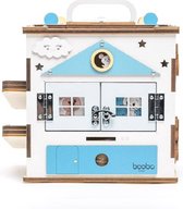 Boobo Toys Activiteitenkubus Medium - Blauw - spelen - speelplezier - kubus - blikvanger - kinderkamer - ontwikkelingsspeelgoed - fantasie - kraamcadeau - dieren
