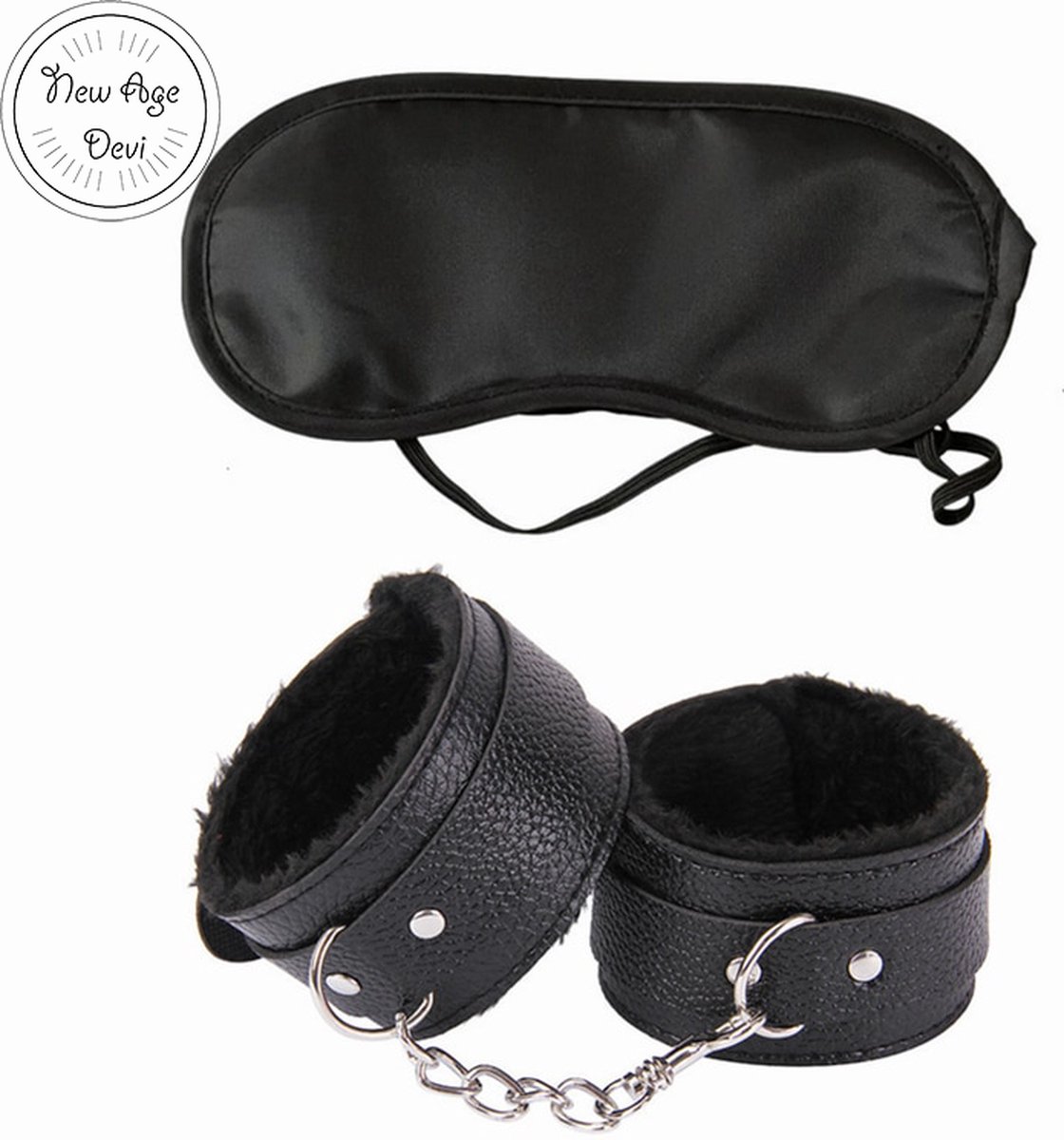 Goedkoopste Handboeien - Handboeien met masker - BDSM - Erotiek - Bondage - Sextoys - Sexspeeltjes - Zwart