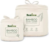 Bamboe Beddengoed Set - Dekbedovertrek 240x220 met 2 Kussenslopen 65x65 - Ivoor - 3-Delige set van hoogwaardige kwaliteit - Beige Tweepersoons beddengoed - Bambaw