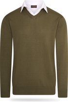 Cappuccino Italia - Heren Sweaters Mock Pullover - Groen - Maat XL